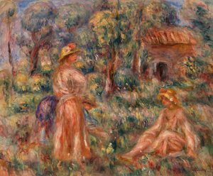 Manzaradaki Kızlar by Pierre Auguste Renoir