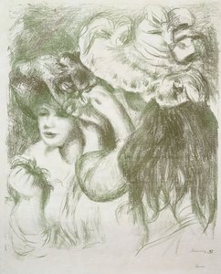 Şapka İğnesi, Birinci Pano; İğneli Şapka, Birinci Plaka, c.1897 by Pierre Auguste Renoir