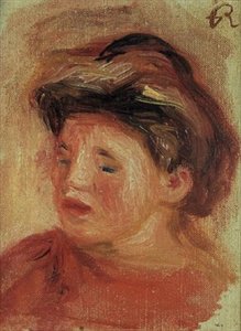 Genç Kızın Başı by Pierre Auguste Renoir