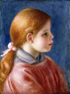 Bir Genç Kızın Başı, 1888 by Pierre Auguste Renoir