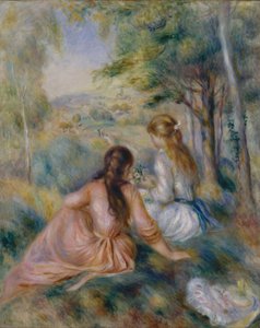Çayırda, 1888-92. by Pierre Auguste Renoir
