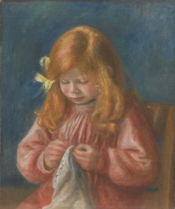 Jean Renoir Dikiş, 1899-1900 by Pierre Auguste Renoir