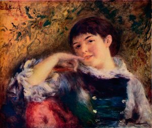 Dreamer, 19. yüzyıl by Pierre Auguste Renoir