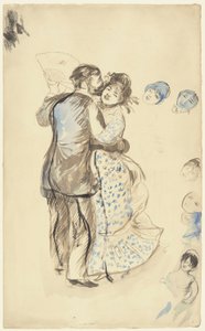 La danse mi? la campagne (Ülkede Dans) by Pierre Auguste Renoir