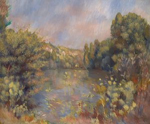 Göl Kenarı Manzarası, c. 1889 by Pierre Auguste Renoir