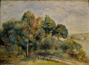 Manzara. Resim Pierre Auguste Renoir (Pierre-Auguste) by Pierre Auguste Renoir