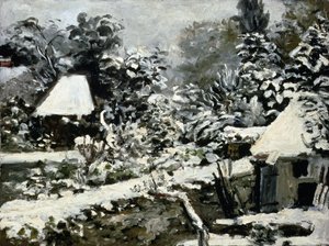Manzara, Kar Etkisi, c.1868 by Pierre Auguste Renoir