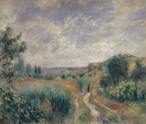 Essoyes Yakınındaki Manzara Çimen Üzerinde İki Figürlü Manzara, 1892. by Pierre Auguste Renoir
