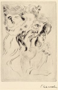 Le Chapeau Epignele, Şapkayı İğnelemek, c1894. by Pierre Auguste Renoir