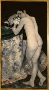 Kedi ile genç çocuk by Pierre Auguste Renoir