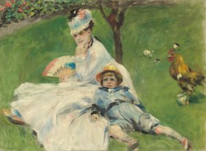 Madam Monet ve Oğlu by Pierre Auguste Renoir