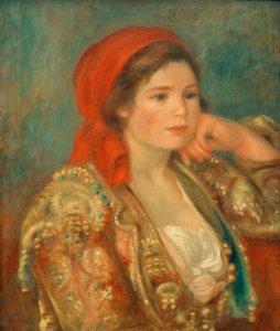 İspanyol ceketli kız by Pierre Auguste Renoir