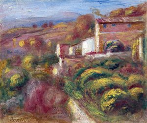 Postane (Cagnes sur mer) - Tablo Pierre Auguste Renoir (1841-1919), - Tuval üzerine yağlı boya by Pierre Auguste Renoir