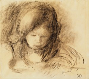 Küçük Yazar; Coco Ecrivant, by Pierre Auguste Renoir