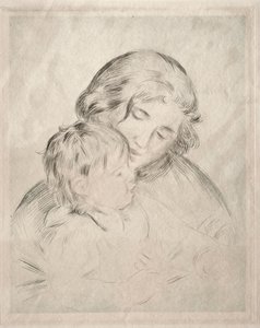 Anne ve Çocuk, 1896. by Pierre Auguste Renoir
