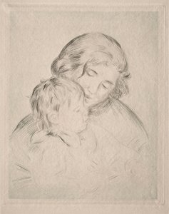Anne ve Çocuk. by Pierre Auguste Renoir