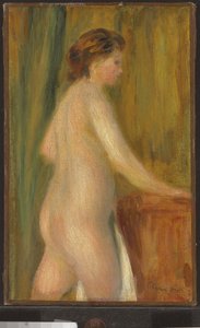 Banyo havlusu ile çıplak, c.1900