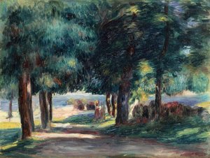 Ağaçların Altındaki Yol by Pierre Auguste Renoir