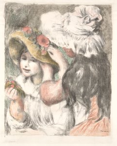 Şapkayı İğnelemek by Pierre Auguste Renoir