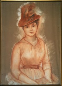 bir kadın portresi by Pierre Auguste Renoir