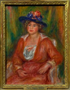 Oturan Kadın Portresi Tablosu Pierre Auguste Renoir (1841-1919) Sönük 0.35 x 0.27 m Paris Louvre müzesi Zorunlu söz: Bağış Helene ve Victor Lyon by Pierre Auguste Renoir