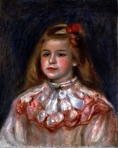 Genç Bir Kızın Portresi, 1895 dolayları (tuval üzerine yağlı boya) by Pierre Auguste Renoir