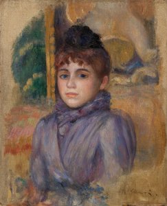 genç bir kadın portresi by Pierre Auguste Renoir