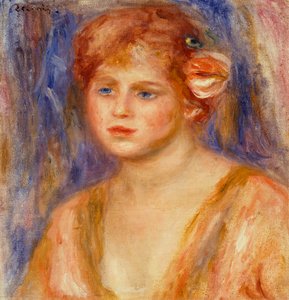 genç bir kızın portresi by Pierre Auguste Renoir