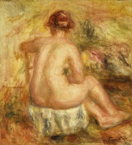 Oturan Çıplak Kadın, Arkadan Görünüm; Femme nue assise, vue de dos, 1917