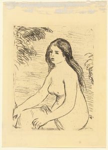 Oturan Çıplak Kadın by Pierre Auguste Renoir