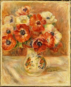 Anemonlu Natürmort by Pierre Auguste Renoir