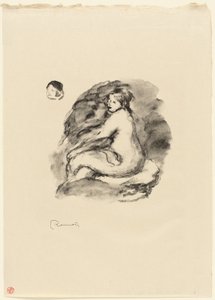 Oturan Kadın Çıplak Çalışması, Varyant by Pierre Auguste Renoir