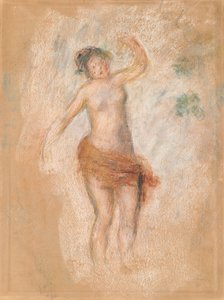 "Oedipus Rex" için Dans Eden Bir Faun Kadın Çalışması, c. 1900 by Pierre-Auguste Renoir