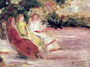 Parkta üç kadın by Pierre Auguste Renoir