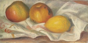 iki elma ve bir limon by Pierre Auguste Renoir