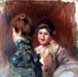 İki Kadın Kafası by Pierre Auguste Renoir