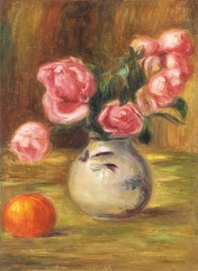 Gül ve Portakal Vazosu, 1910 by Pierre Auguste Renoir