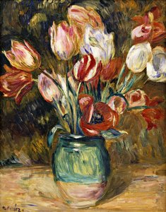 Çiçek vazosu, 1888-89 by Pierre Auguste Renoir