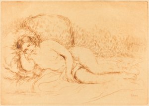 Kadın Yatan Kadın, 1906. by Pierre Auguste Renoir
