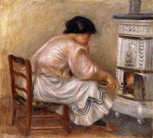 Sobanın Köşesindeki Kadın; Femme au Coin du Poele, 1912 by Pierre Auguste Renoir