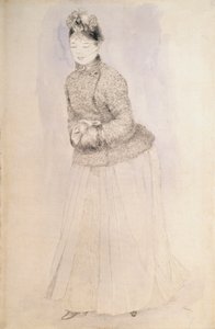 Manşonlu Kadın, c1883-c1884. by Pierre Auguste Renoir