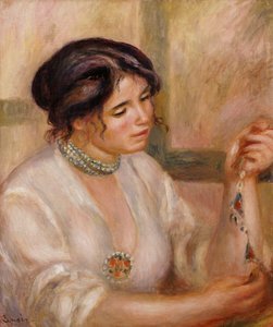 Kolyeli Kadın by Pierre Auguste Renoir