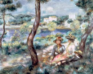 Manzaradaki Genç Kız ve Erkek, 1893. by Pierre Auguste Renoir
