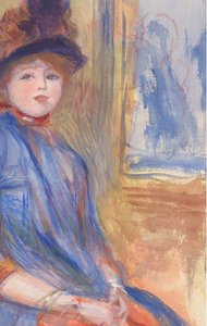 Mavi Elbiseli Genç Kız, yak. 1890. by Pierre Auguste Renoir