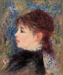 Güllü genç kadın by Pierre Auguste Renoir