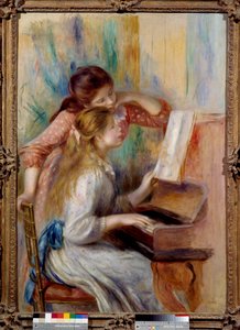 Piyanodaki genç kızlar Pierre Auguste Renoir (1841-1919) tarafından hazırlık çalışması 1892 Sun. 1,16x0,81 m Paris, musee de l