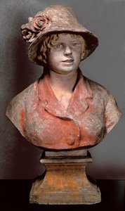 Aline Charigot heykeli, Bayan Renoir, 1900 c. (çok renkli alçı) by Pierre Auguste Renoir