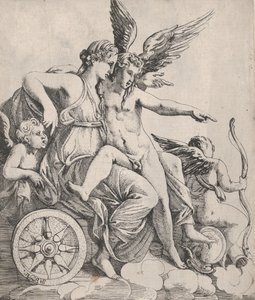 Bir Savaş Arabasında Venüs ve Aşk Tanrısı, 1607-61. by Pierre Biard