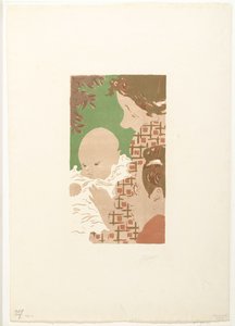 Andrée Terasse, oğlu Jean ve erkek kardeşi Pierre Bonnard ile Aile sahnesi by Pierre Bonnard