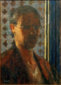 Işık, çiçekli kağıda karşı otoportre by Pierre Bonnard